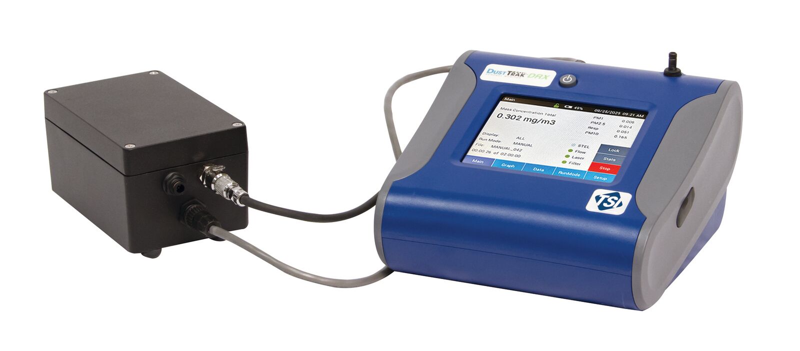 DustTrak-with-external-pump-