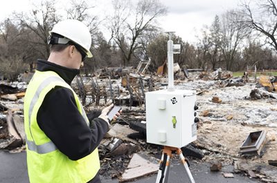 Air monitors provide critical data in wildfire zones