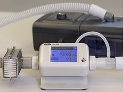 5000 series flow meter attached to a CPAP