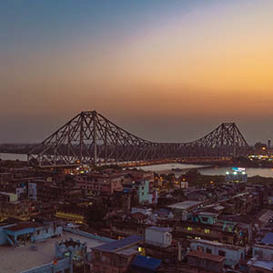 Howrah bridge in Kolkata, India