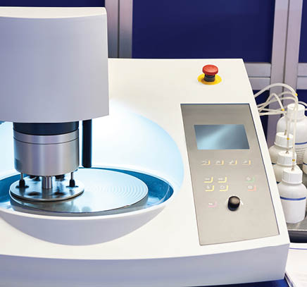 Wafer slurry being polished