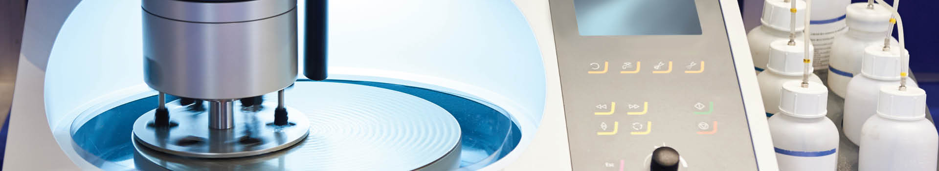 Wafer slurry being polished